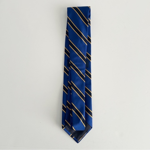 Brooks Brothers Blue and Gold Silk Striped Men's Tie - Picture 2 of 4